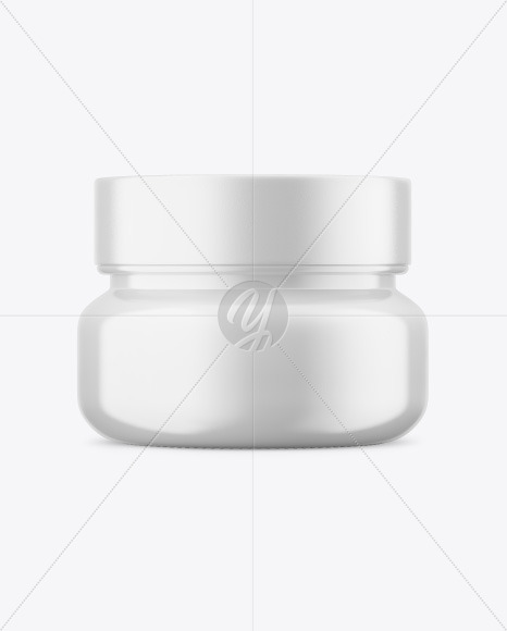 Glossy cosmetic jar mockup