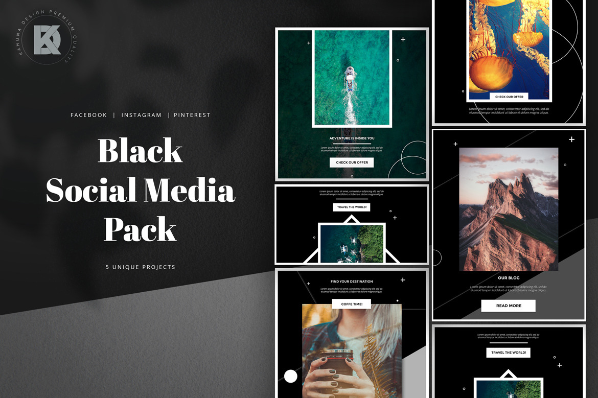 Black Social Media Pack Black Social Media Pack