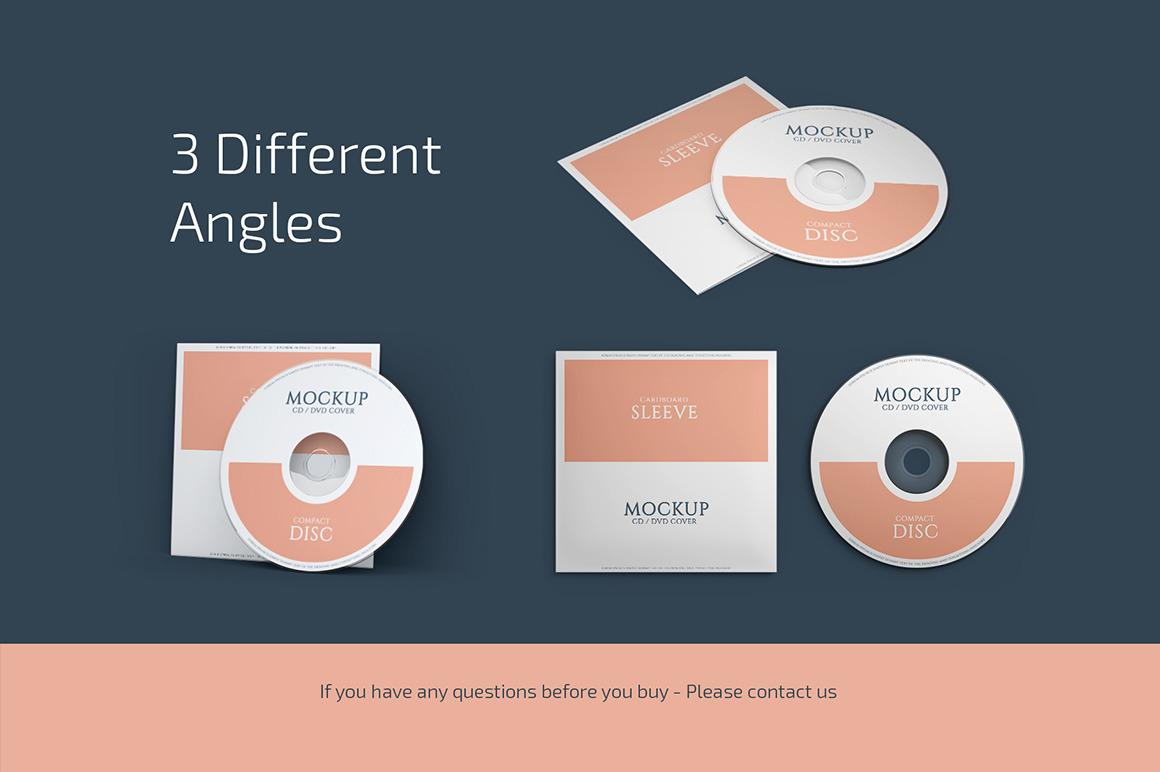 CD Cover Mockup Set CD Cover Mockup Set