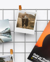 Grid w/ Postcards and Photos Mockup