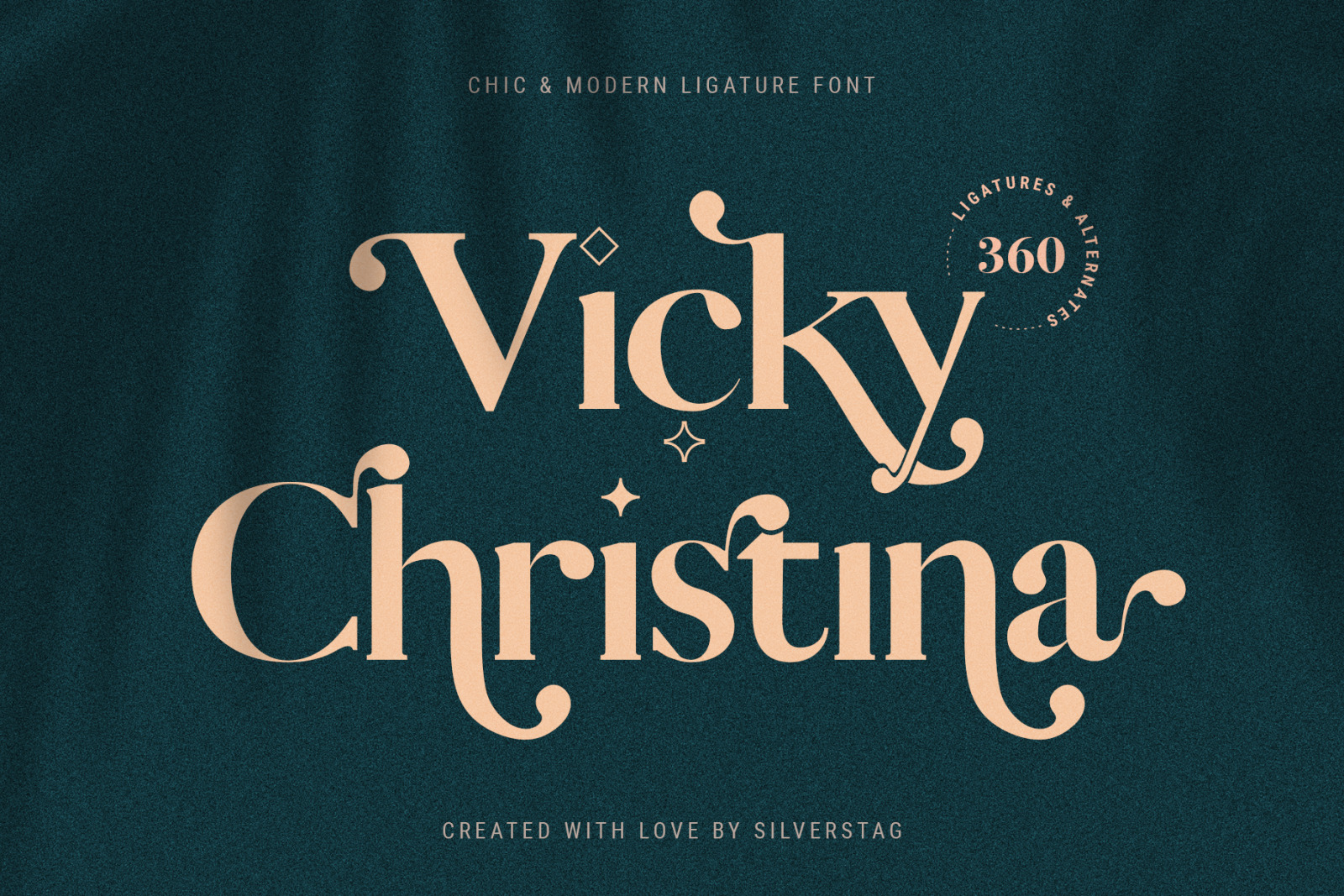 Vicky Christina - Chic & Stylish Ligature Serif Font Vicky Christina - Chic & Stylish Ligature Serif Font