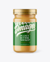 Clear Glass Jar with Peanut Butter Mockup