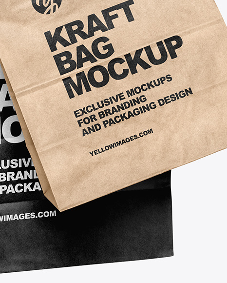 Hand w/ Two Paper Bags Mockup