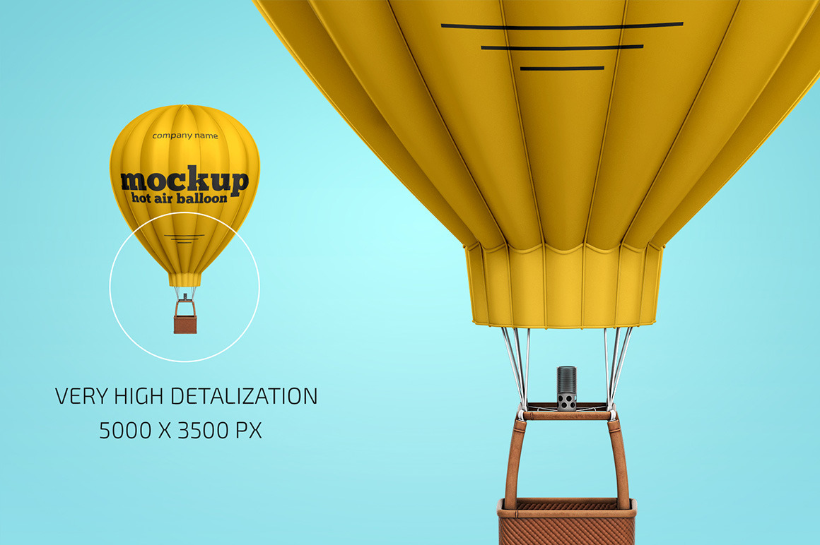 Hot Air Balloon Mockup