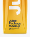 Glossy Juice Carton Package Mockup