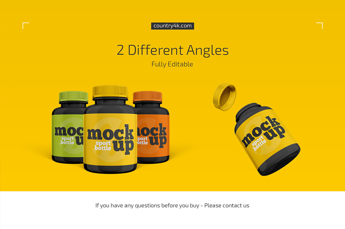 Sport Bottle Mockup Set Sport Bottle Mockup Set