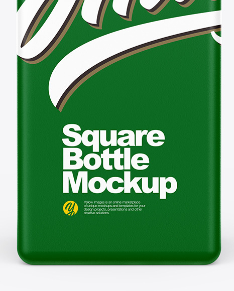 Matte Square Bottle Mockup