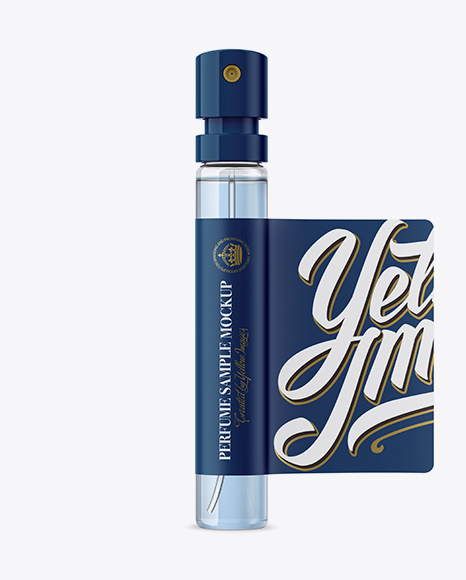 Blue Perfume Sampler Spray Bottle Mockup