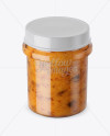 Glass Jar with Creamed Honey and Prune Mockup (High-Angle Shot)