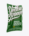 Glossy Snack Package Mockup - Halfside View