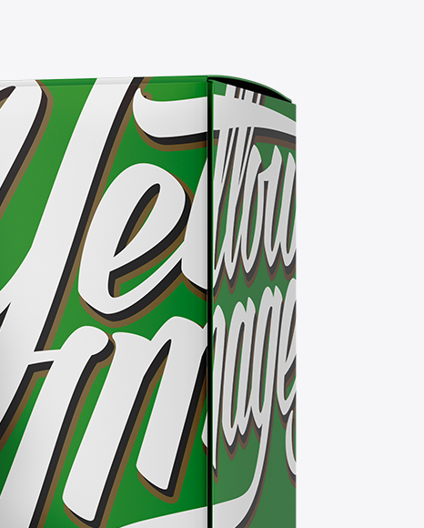 Green Glass Dropper Bottle & Box Mockup Green Glass Dropper Bottle & Box Mockup