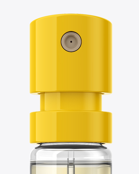 Yellow Perfume Sampler Spray Bottle Mockup Yellow Perfume Sampler Spray Bottle Mockup