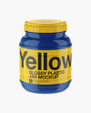 Glossy Plastic Jar Mockup (High-Angle Shot) Glossy Plastic Jar Mockup (High-Angle Shot)