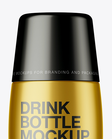 Metallic Drink Bottle Mockup