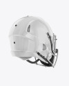 American Football Helmet Mockup - Back HalfSide View