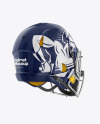 American Football Helmet Mockup - Back HalfSide View