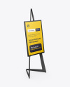 Easel With Frame Mockup - Half Side View