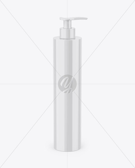 Glossy Cosmetic Bottle w/ Dispenser Mocup