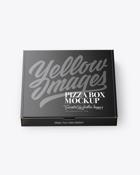 Closed Matte Pizza Box Mockup