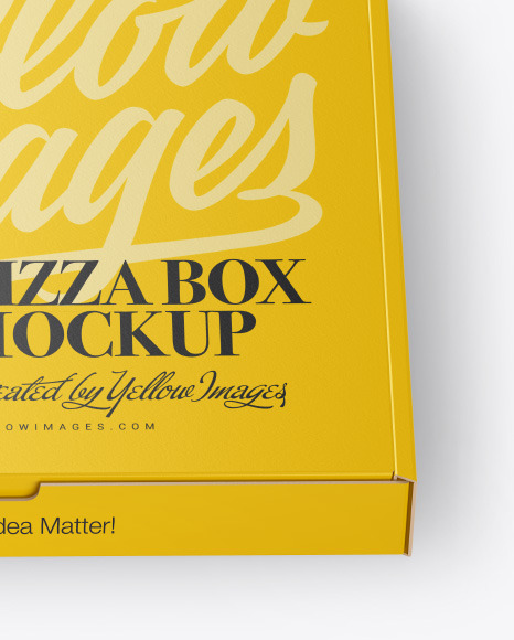 Closed Matte Pizza Box Mockup