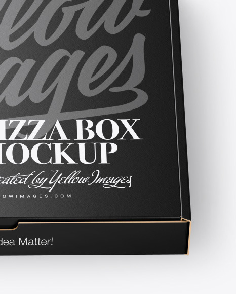 Closed Matte Pizza Box Mockup