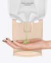 Sanitizer Dispenser with Hand Mockup