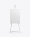 Easel With Frame Mockup - Front View