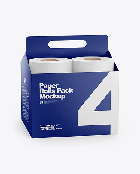 Toilet Tissue Rolls Pack Mockup