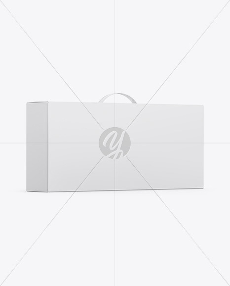 Paper Box With Handle Mockup