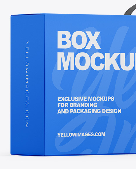 Paper Box With Handle Mockup