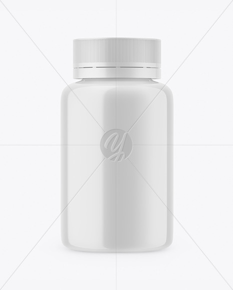 Glossy Pills Bottle Mockup