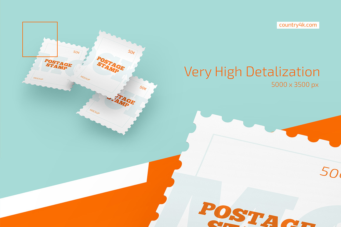 Postage Stamp Mockup Set