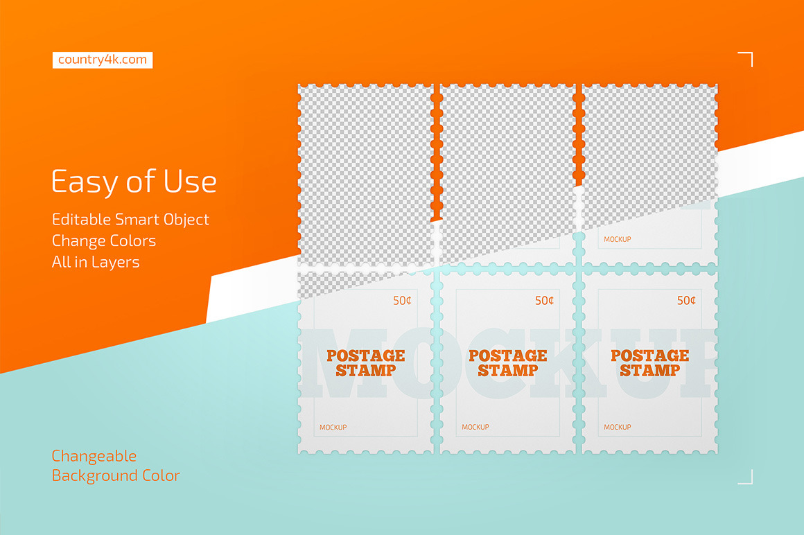 Postage Stamp Mockup Set