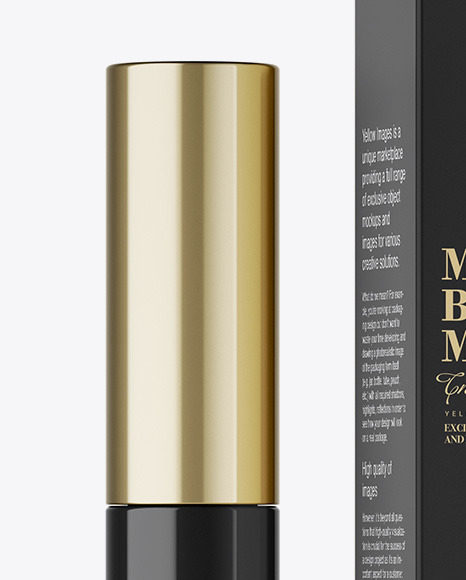 Mascara Tube With Box Mockup