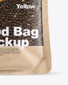 Kraft Food Bag With Black Pepper Mockup