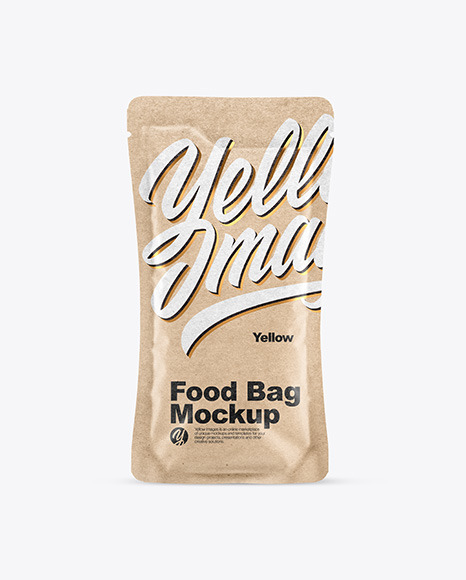 Kraft Food Bag With Dill Mockup Kraft Food Bag With Dill Mockup