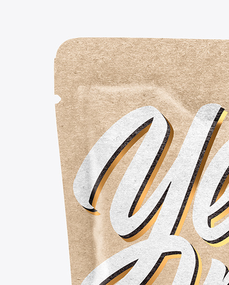 Kraft Food Bag With Nuts Mockup