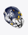 American Football Helmet Mockup - Top HalfSide View