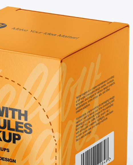 Box With Coffee Capsules Mockup