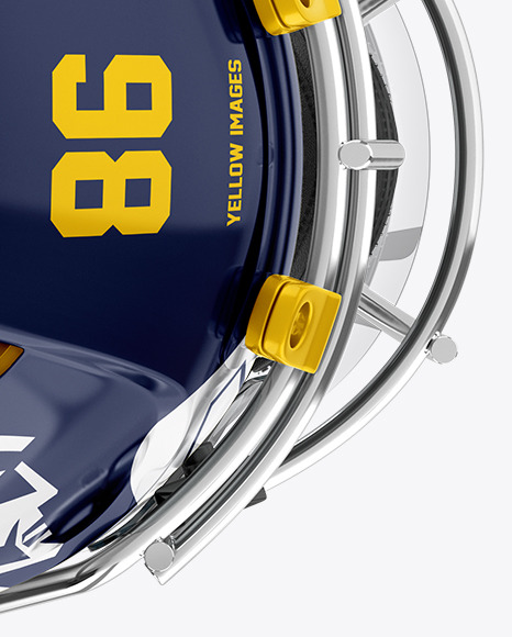 American Football Helmet Mockup - Top View