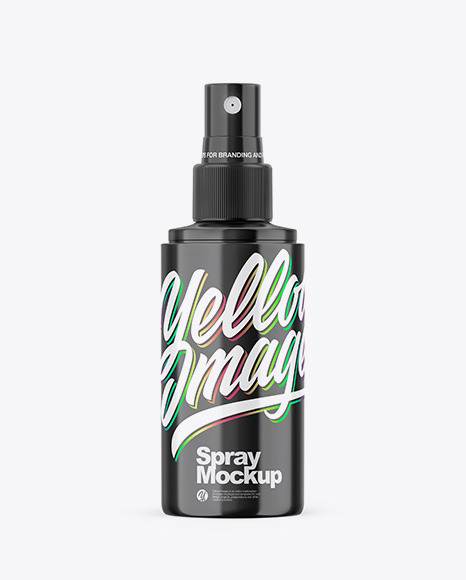 Glossy Spray Bottle Mockup