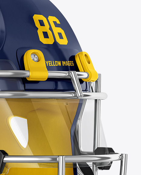 American Football Helmet Mockup - HalfSide View