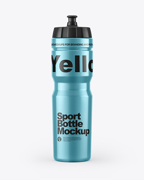 Metallic Sport Bottle Mockup