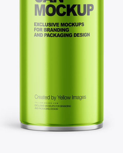 Metallic Spray Can Mockup