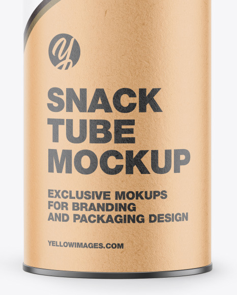 Kraft Tube w/ Cap Mockup