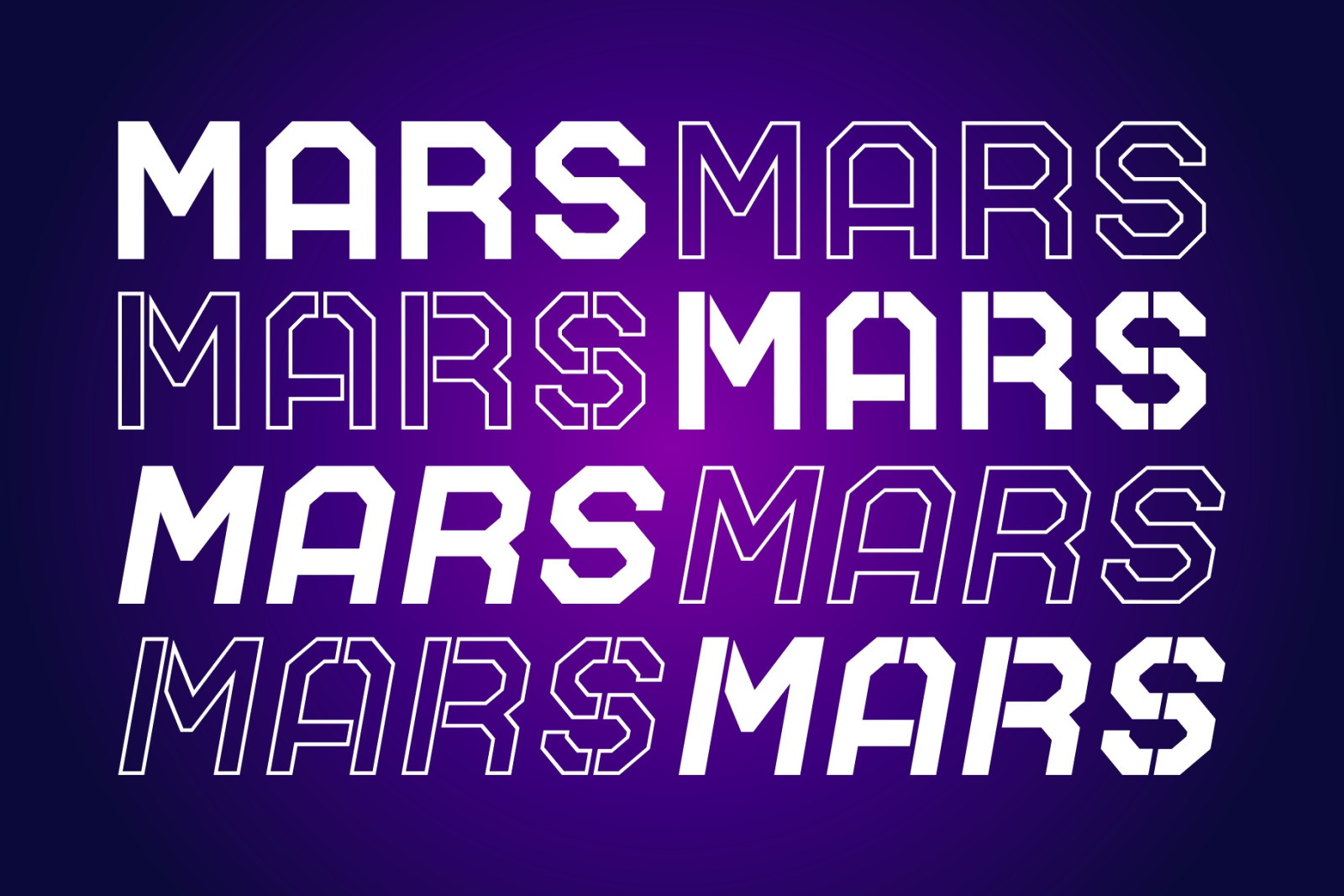 Mars Stencil Font