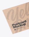 Kraft Postcard Mockup