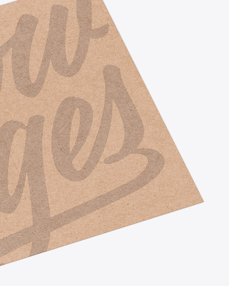 Kraft Postcard Mockup