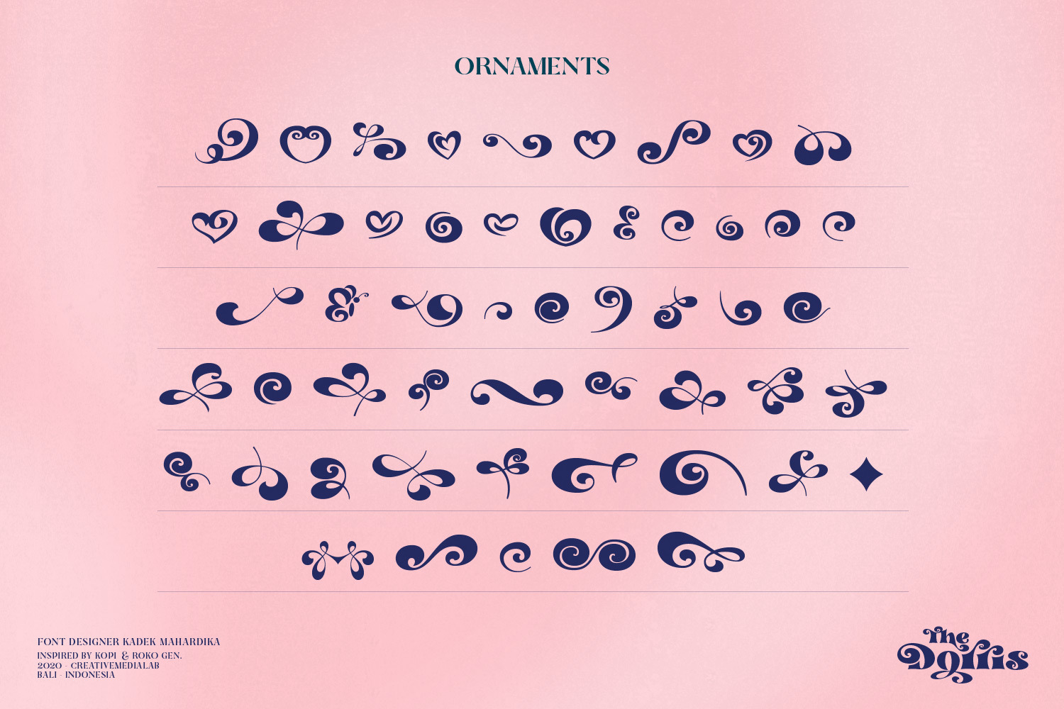 Dorris - Swirly Font Family Dorris - Swirly Font Family