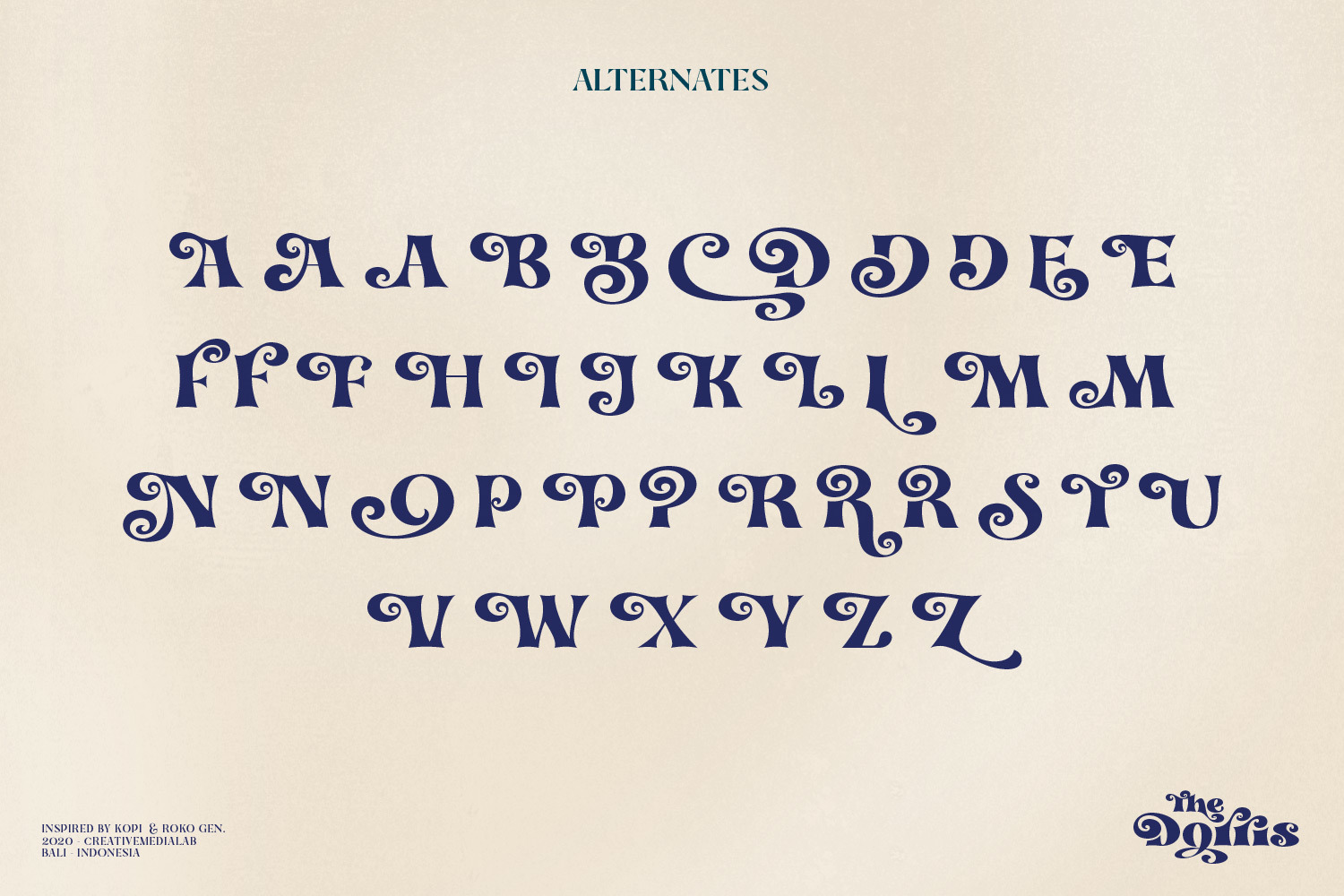 Dorris - Swirly Font Family Dorris - Swirly Font Family